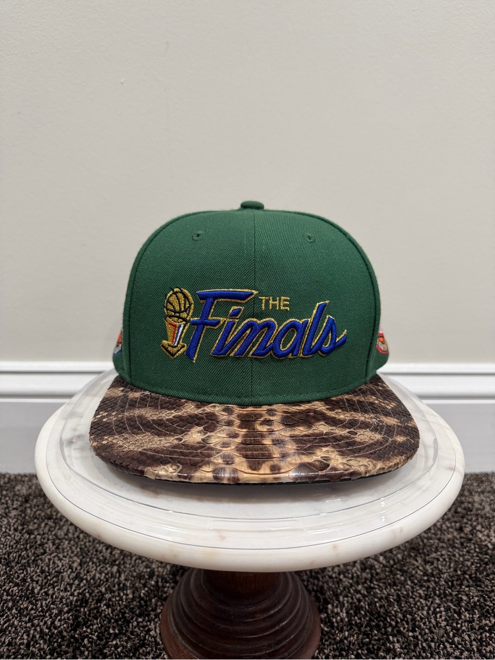 Just Don x Mitchell & Ness NBA Green Finals Exotic Python Hat